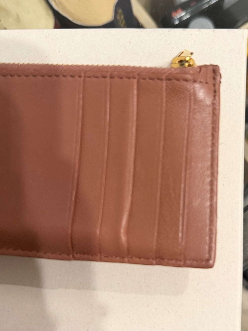 Saint Laurent YSL Flap Card Case Wallet in Barely Pink - Picture 4 of 10